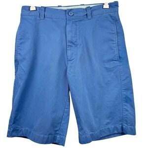 J.Crew Broken-In Short Mens 30 Blue Cotton Twill Chino Casual Preppy Summer 9"